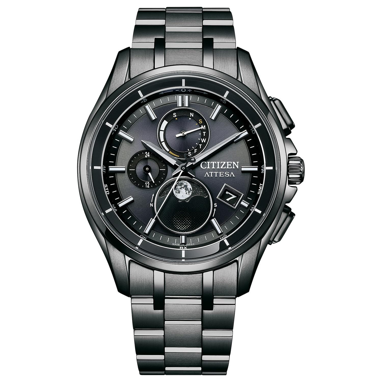 

Citizen Attesa BY1006-62E Men s Watch, Waterproof, Titanium, Lightweight, Lunar Program, Moon Phase, Light-Powered Eco-Drive