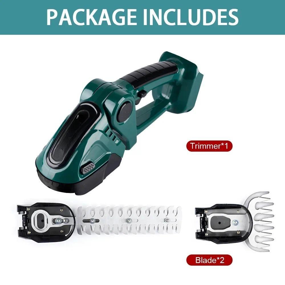 2 IN 1 20000RPM 24V Cordless Rechargeable Household Shrub Weeding Pruning Lawn Mower Handheld Electric Hedge Trimmer Garden Tool