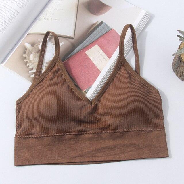 Elegantní bavlněná podprsenka Sexy spodní prádlo Pohodlné spodní prádlo bez drátů Ženy Letní podprsenky Bezešvé Bralette Crop Top Pevné podprsenky