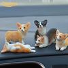 Psí figurky Atraktivní Rozkošná Póza DIY Materiál Zahradní Ozdoba Figurka Miniaturní Corgi pro Kancelář