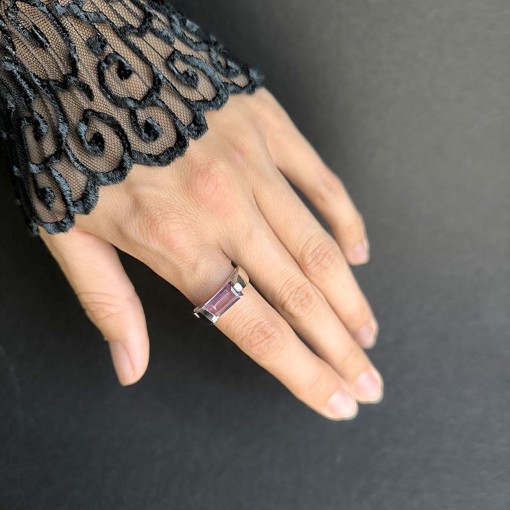 Серебряное кольцо с натуральным аметистом 2.491ct, вес изделия 5,59 гр (2163237)