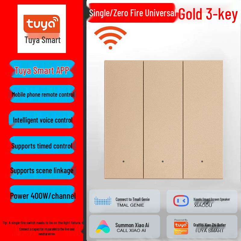Graffiti WiFi Smart Switch: Universal Control for Single Live & Neutral, Supports Google, Alexa & XiaoAI.