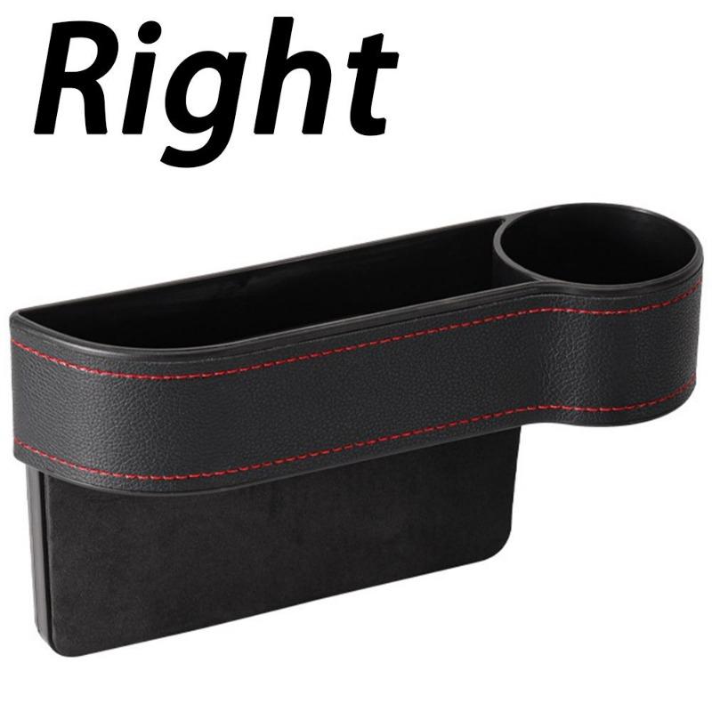 PU Leather Car Seat Gap Storage Box Universal Seat Gap Slit Box with Charging Hole Phone Bottle Keys Holder Box Auto Organizer.