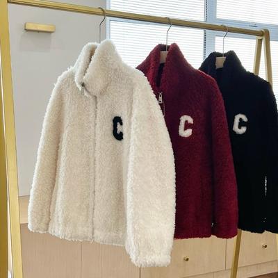 [Color Double-sided Coral Fleece] Fleece Thickened Cardigan Zipper Sweater Women's New Autumn and Winter Outdoor Jacket