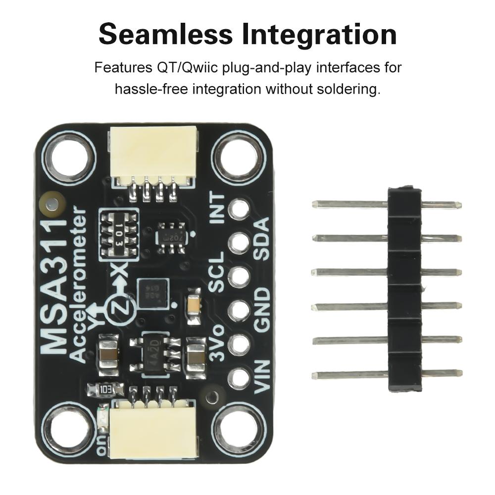 MSA311 Triaxial Accelerometer Compatible with STEMMA QT/For Qwiic low power consumption 3-axis Acceleration Sensor Module DC3-5V
