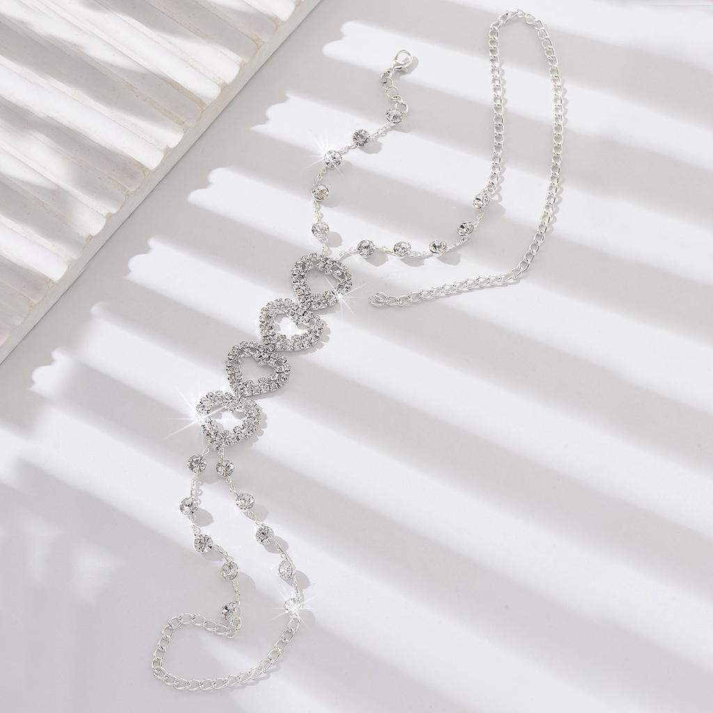 1PC Women's Trendy Sparkling Love Foot Chain Outdoor Tourism Beach Banquet Party Holiday Gift