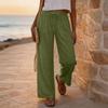 Women’s Casual High Waist Drawstring Straight Leg Wide Leg Pants Relaxed Fit Trousers with Pockets for Daily Wear