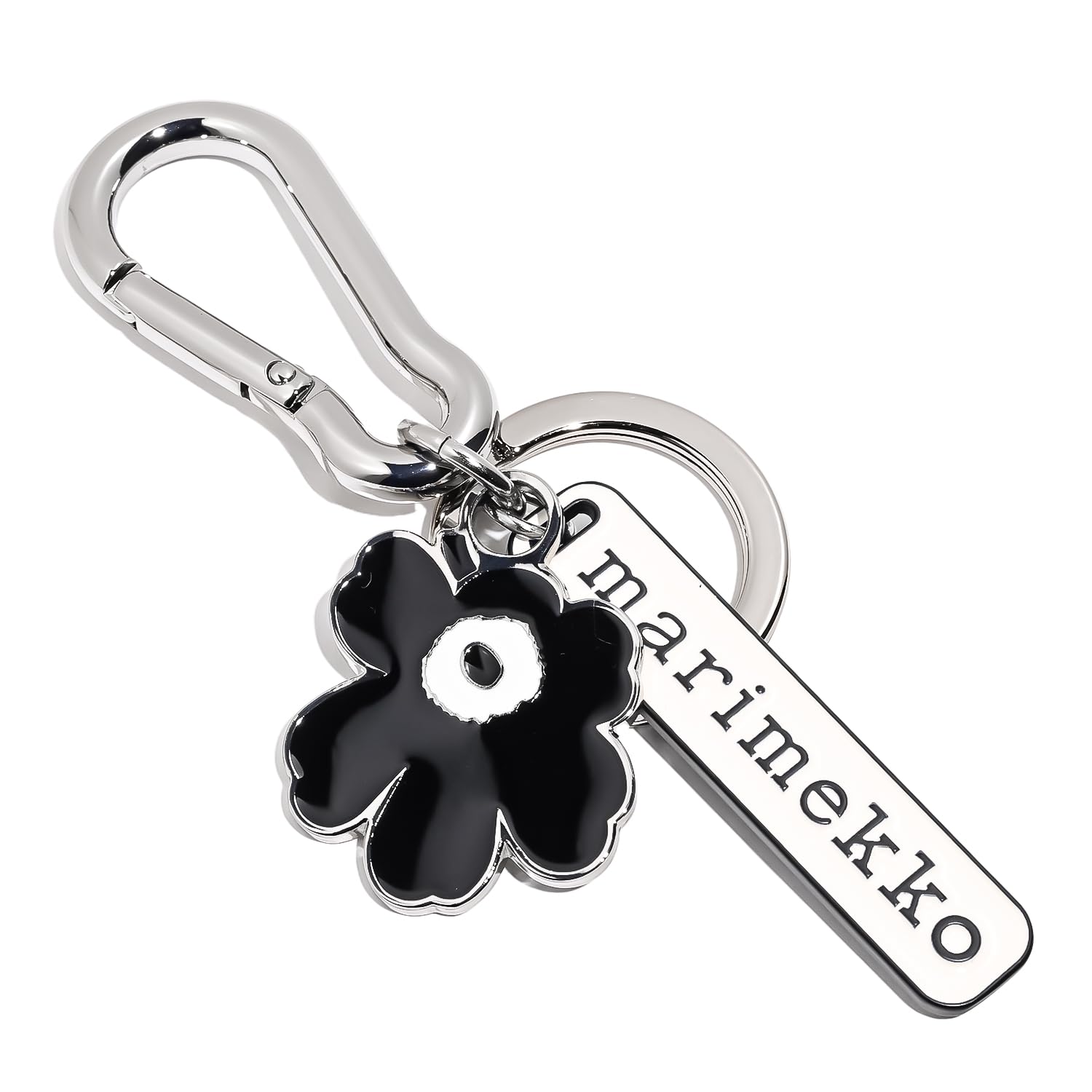 [Marimekko] Брелок для ключей PUHALLUS Unikko Kioski Черный 93370 093370 910 Скандинавские товары [Параллельный импорт]