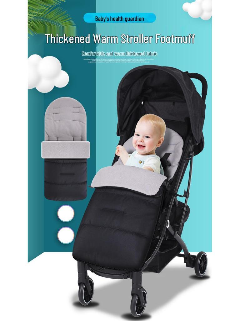 Winter Stroller Sleeping Bag with Windproof Footmuff and Cover