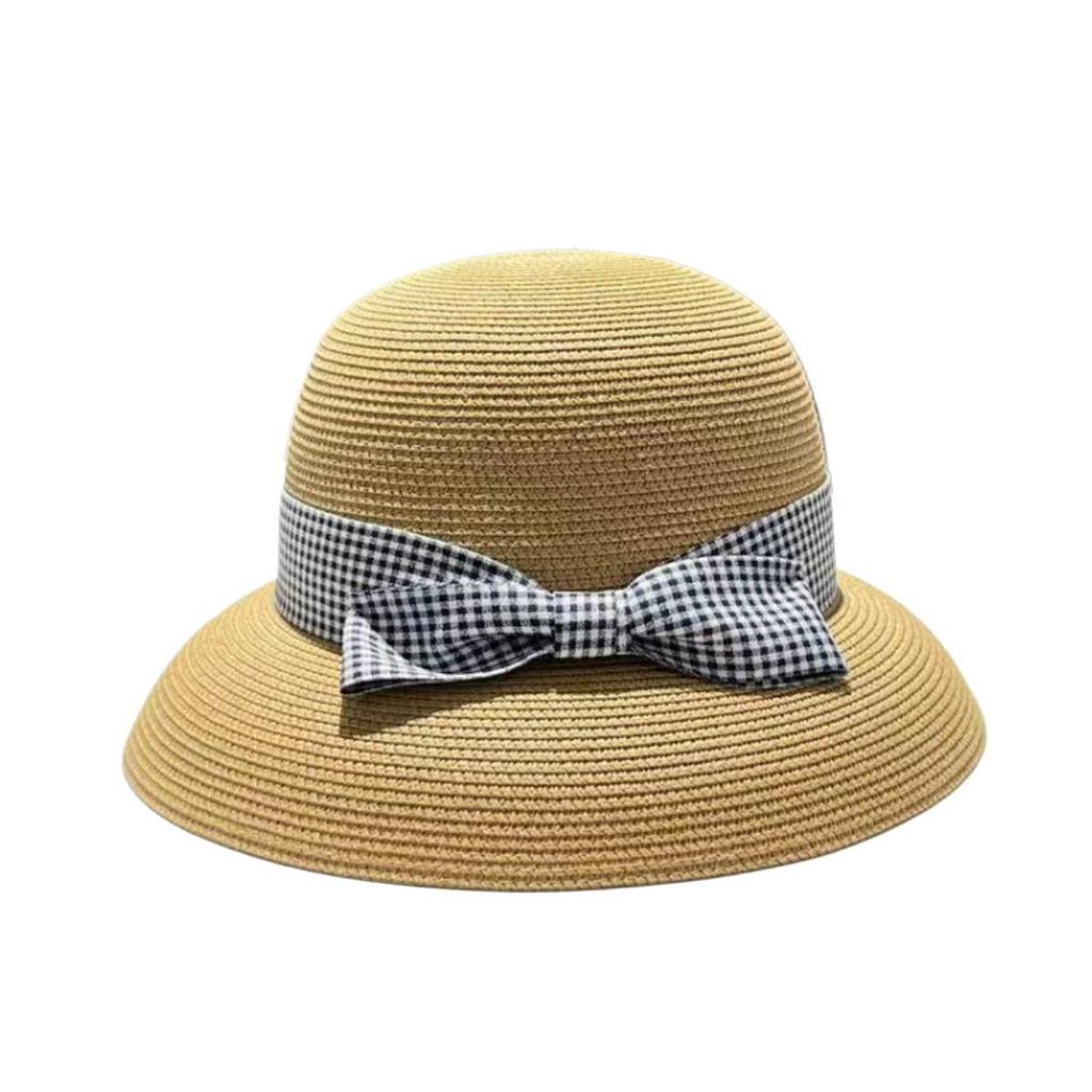 Small fresh travel summer straw hat children seaside beach shopping lampshade sun hat sunscreen basin hat bucket hat