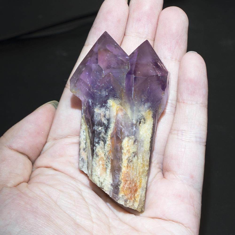 Natural Uruguay Amethyst Backbone Crystal Scepter Wand Single Point Cluster Crystal Wand Home Decoration Mineral Specimen Gift