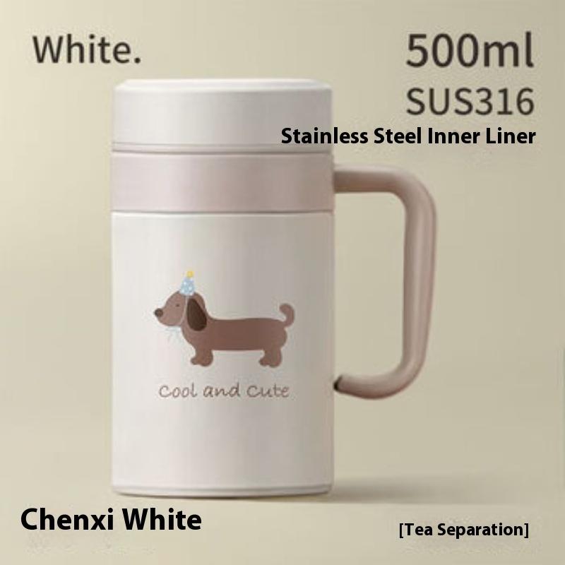 Gianxi Cute Insulated Cup 2025 Tea Separation Tea Cup With Handle Winter Office Water Cup Insulated Cup