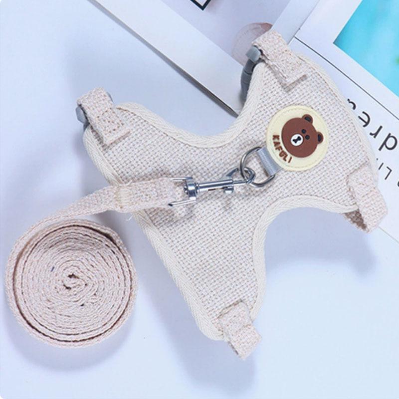Adjustable Pet Harness and Leash Set for Small Dogs, Cats & Rabbits