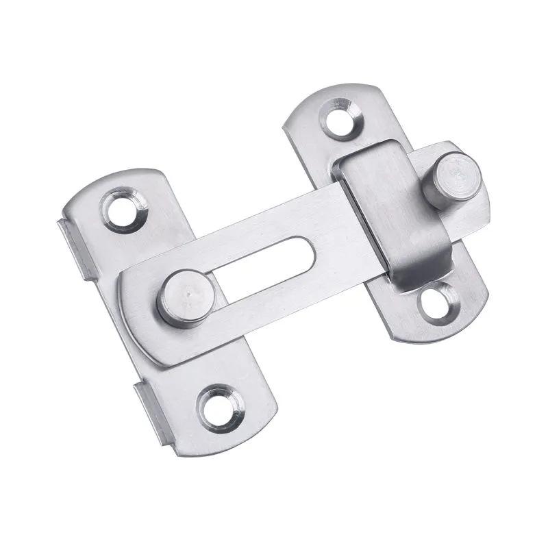 Stainless Steel Punch-Free Sliding Door Lock for Indoor Bathroom or Toilet