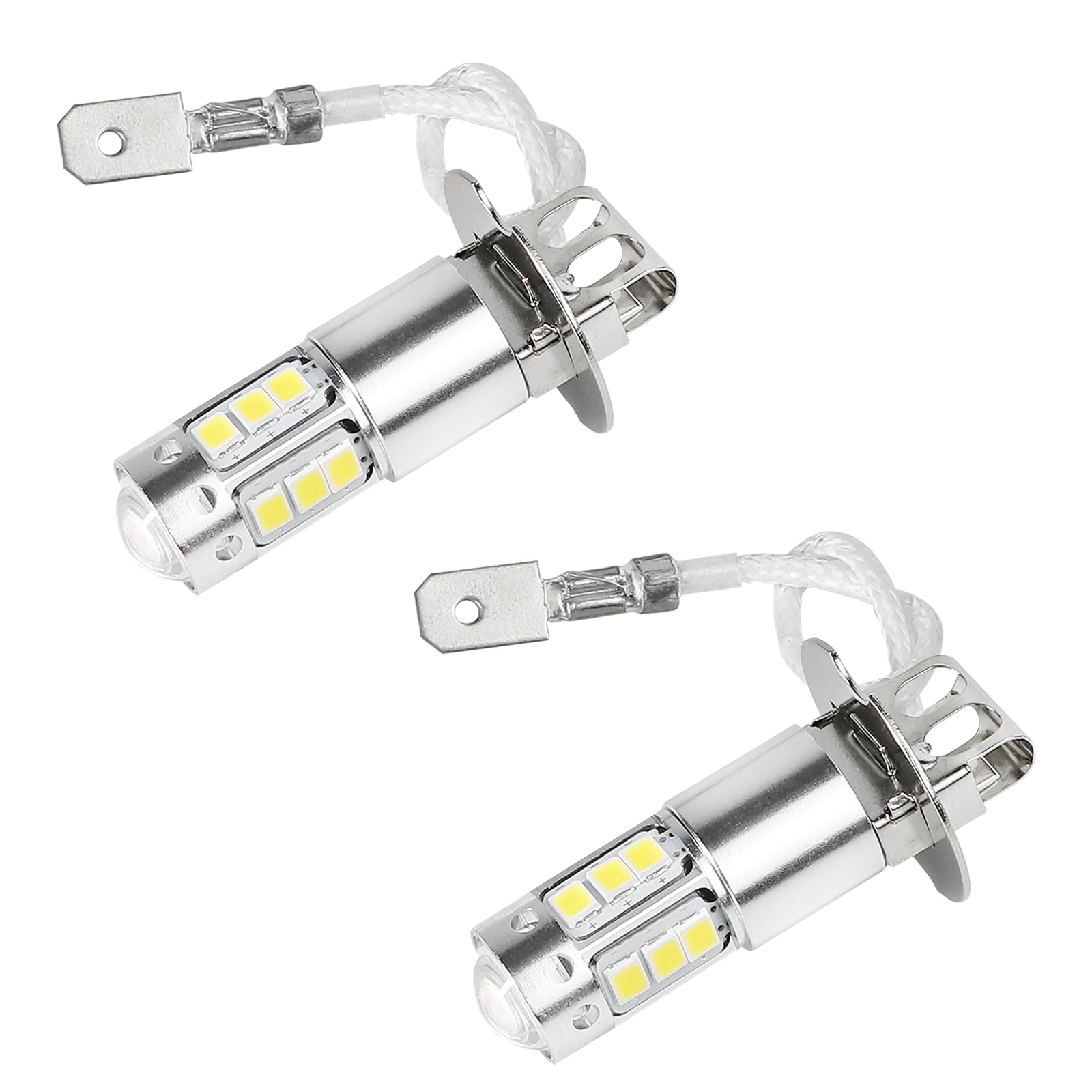 

SENJWARM High Brightness 16 LEDs, H3/H3a LED Bulbs, 2 Pieces, 16 LEDs, White Fog