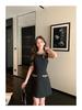 Miu-Style Sleek Socialite Design: Bright Silk Sleeveless A-Line Little Black Dress, Summer Edition