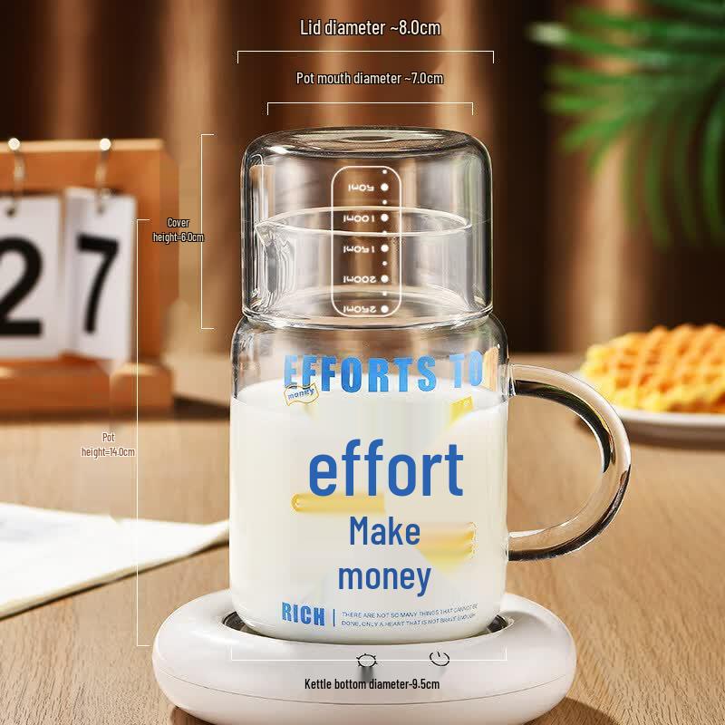 800ml High Borosilicate Glass Water Bottle with Straw