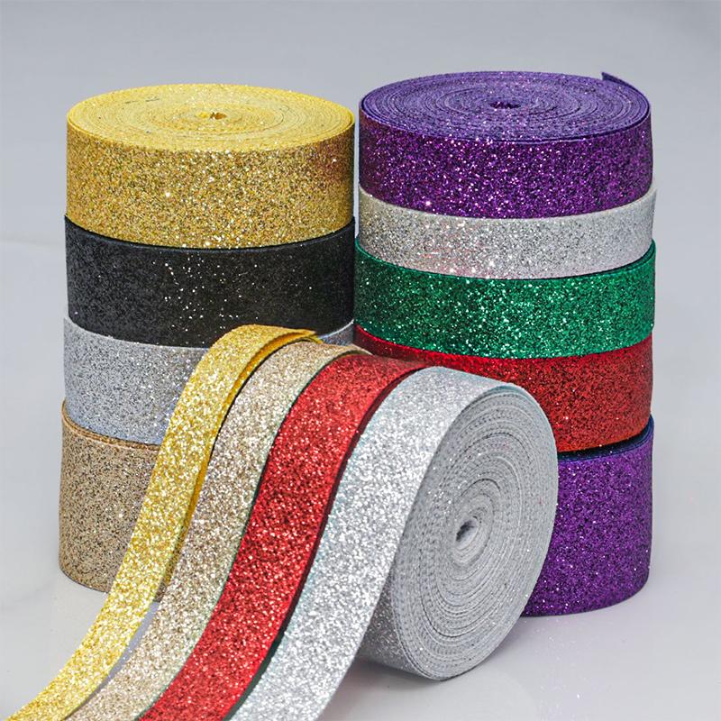 Colorful Flashes Christmas Ribbon Party Decoration 10Yard Diy Gift Wrap Bow Handmade Craft Wrapping Wedding Birthday Party Decor