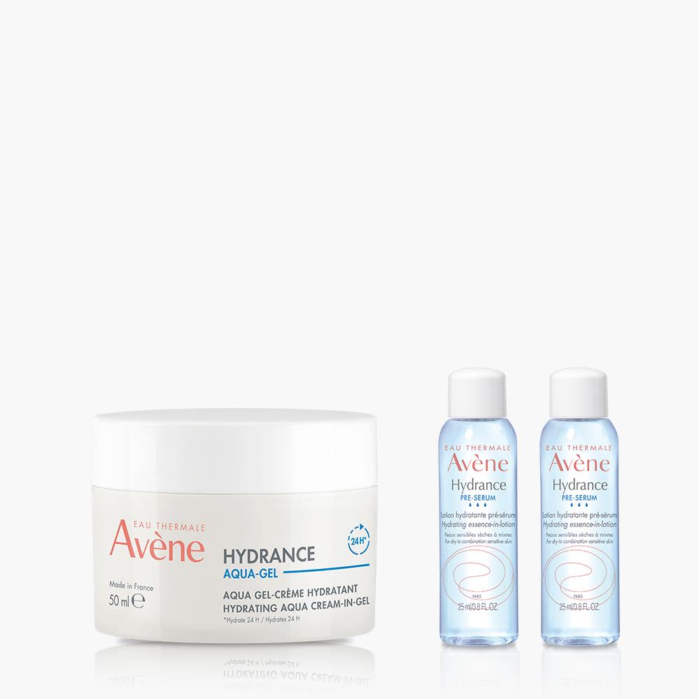 [Avene] Набор Hydrance Aqua Крем-гель 50 мл + Эссенция-лосьон 25 мл x 2