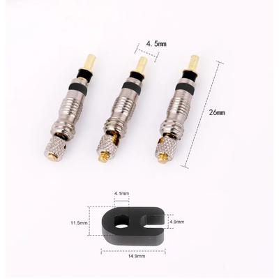 6/18 Stück Fahrrad Presta Tubeless Ventilkern-Set Abnehmbare Aluminiumlegierung Ventilkernkappen Fahrrad Tubeless Reifenventil Reparaturwerkzeuge