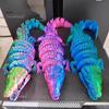 Kreative Geschenke für Freunde 3D-gedrucktes Krokodil Fidget Toy, Gelenkige Figur, Realistisches Flexibles Langlebiges Plastik-Reptil Sensorisches Schreibtischornament