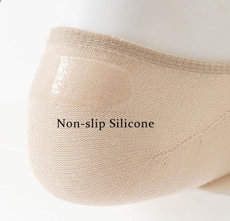 Men's Summer Ultra-thin Five Finger Socks Anti-slip Silicone Invisible Boat Socks Solid Color Cotton 5 Toe Socks Split Toe Socks