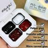 2025 Gel Nail Art: 4 Colors - Gradient Blush, Black, White, Red with Fine Glitter & Iridescent Platinum. High Saturation Painting Gel.