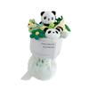 1 st Plysch Julklapp Gradientfärg Söt Handhållande Blomma Kreativitet Panda Bukett Docka Bukett