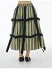 XITAO Tassel Skirt Fashion Elegant Striped  WLD8388