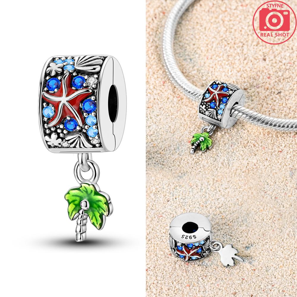 Copper Ocean World Series Sea Blue Turtle Starfish Crab Octopus Charms Bead Fit Bracelet Diy Jewelry Gift