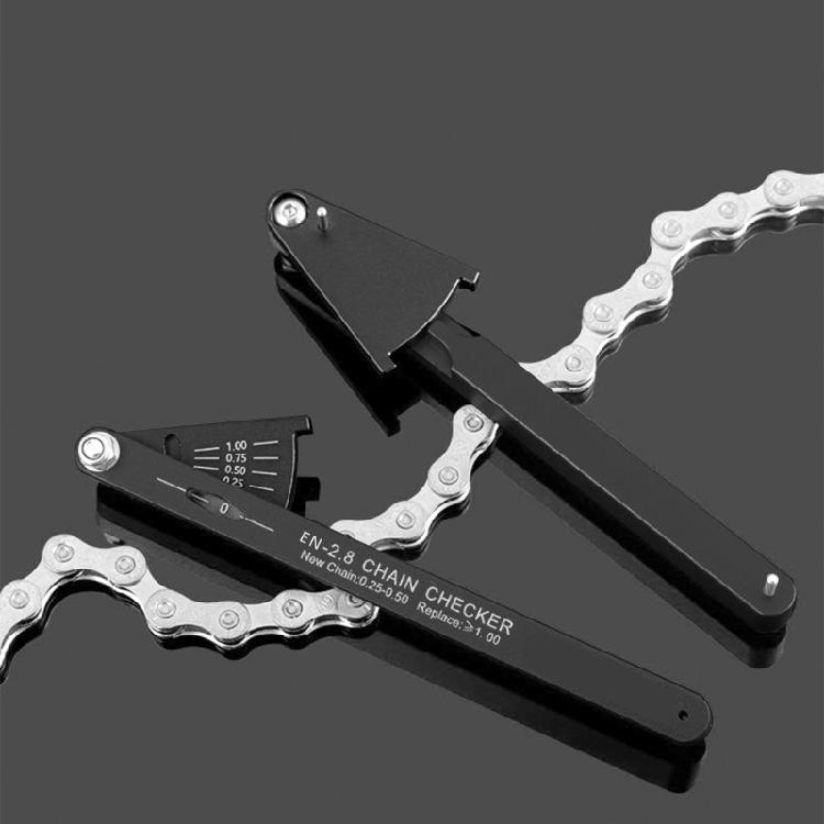 Professional Cycling Chain Checking Tool Accuracy Engineered Aluminum Alloy Wear Gauge for Efficiency Cycling Accessorie