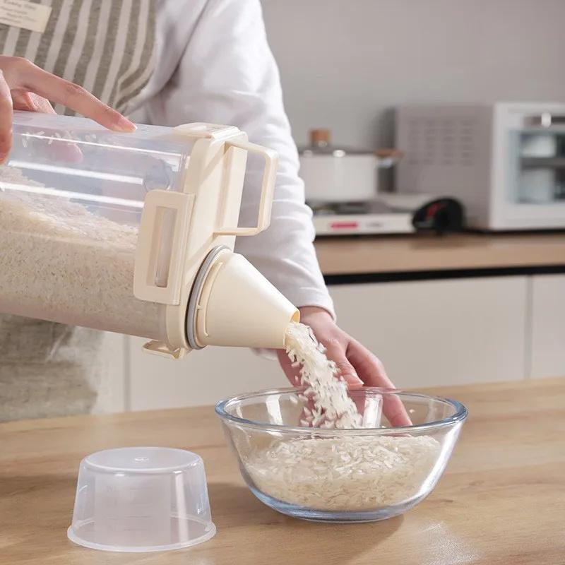 1.75/ 2.5/3L Food Grade Grain and Miscellaneous Grain Storage Box, Rice Bucket Storage Tank, Sealing Tank, Kitchen Utensil New