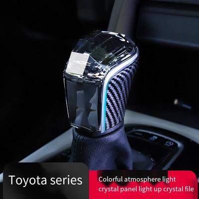 Kryształowa gałka zmiany biegów LED pasuje do Toyota Camry, Toyota Corolla, Toyota Land Cruiser, Asian Lion, kryształowa podświetlana gałka h