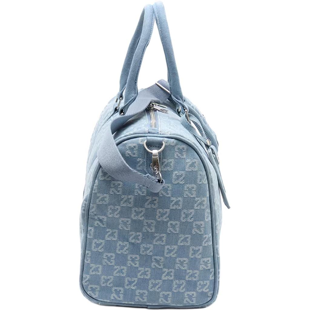 Jordan Monogram 25L Brand Logo Pattern Printed Denim Travel Bag Unisex Travel Bag Purple MM9060-571