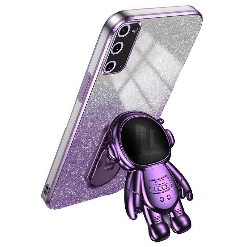 For Samsung Galaxy S20 4G/5G Stable Kickstand Phone Case PC+TPU Cell Phone Cover