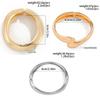 Ingemark 4 Styles Punk Smooth Water Drop Spring Bangles for Women Vintage Gold Color Geometric Bracelets Party Men Jewelry Gift