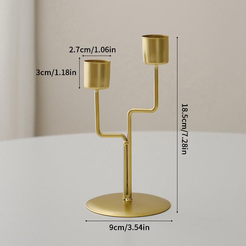Minimalist Vintage Elegant Style Iron Candle Holders Candlestick Fashion Wedding Table Candle Stand Exquisite Candlestick Table