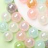 100pcs 10/12/14mm Round Beads Necklace Accessories Bracelet Beaded Material Luminous UV Dazzle Jelly Color DIY Acrylic