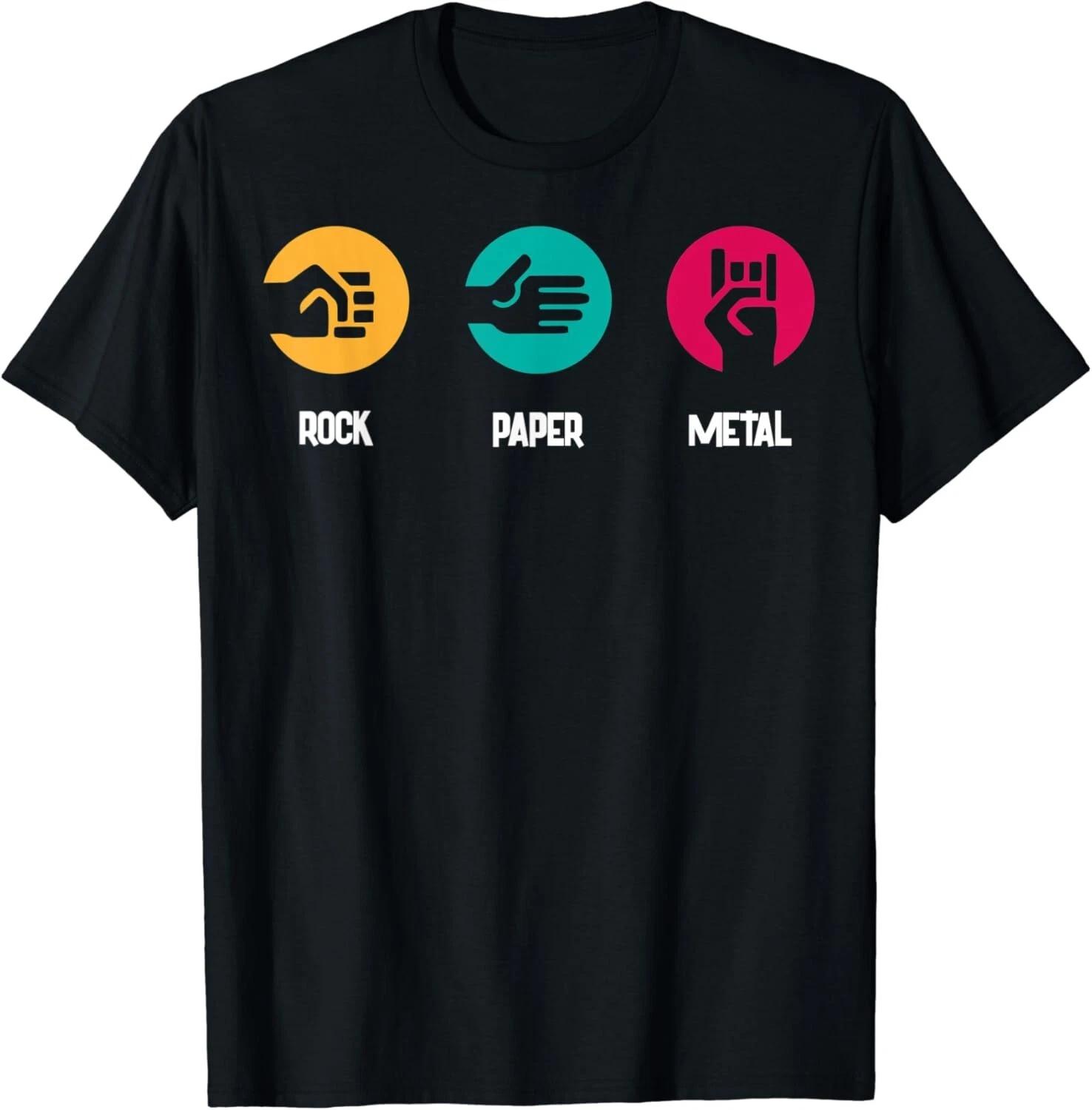 Rock Paper Metal - Heavy Metal Music Gift Unisex T-Shirt 3XL