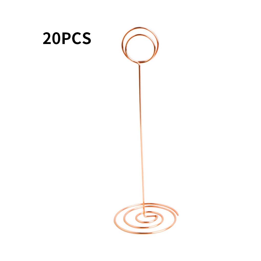 20pcs Table Number Holder Round Table Stand Wedding Card Stand Paper Favor Clip