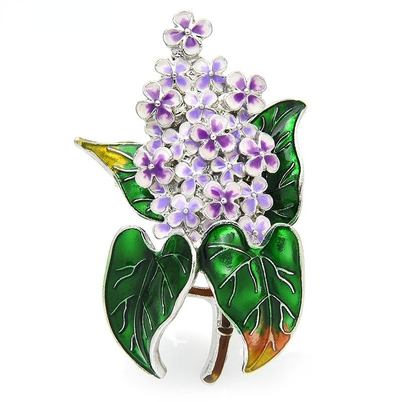 

1Pc Enamel Lilac Flower Brooches Beauty Spring 4-color Clove Flower Party Office Brooch Pins Gifts фіолетовий