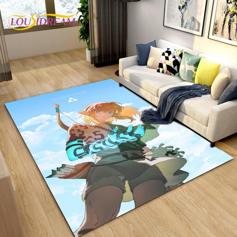 The Legend of Zelda Game Gamer Area Rug,Carpet Rug for Living Room Bedroom Sofa Doormat Decoration,Kid Play Non-slip Floor Mat