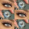 FERSHLADY Colored Contact Lenses 2pcs 14.0mm Yearly, 40% Water, Natural Iris Design, Soft & Breathable, Comfortable for Daily Makeup