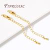 18K Gold Plated Extension Chain with Lobster Clasps Connector For Jewelry Making,Tail Extender Chains,DIY Bracelet Accessories