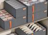 Foldable Underwear Storage Box Divided Organizer with Compartments for Closet