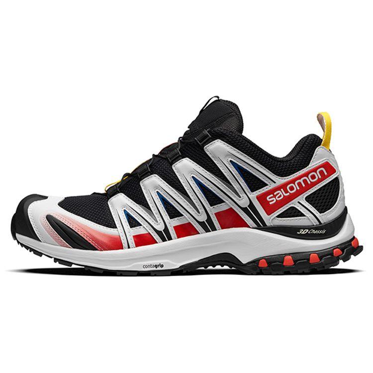 

SALOMON XA Pro 3D Racing Outdoor Походные Тканевые Амортизирующие Нескользящие Износостойкие Низкие Кроссовки для Бега Унисекс кроссовки Черный Белый Красный 413430 44