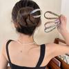 Retro U-förmige Acetat-Haarspange für Damen elegantes Temperament Pferdeschwanz-Haarnadel Mode Mädchen Haarschmuck