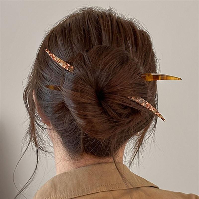 Acetate Hair Stick For Secure Bun Updos Classical Design Hairpin For Women Daily Use And Special Occasion Dressingup