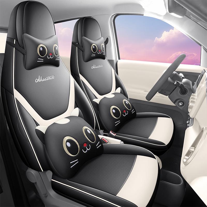 26 Model Wuling Hongguang Mini EV Seat Covers - Macaron Edition, All-Season Cushions