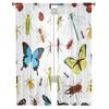Insekter Färgad Gräshoppa Geting Fjäril Burspråksfönster Skärmgardiner Voile Organza Draperi Skir Tyll för Vardagsrum Sovrum